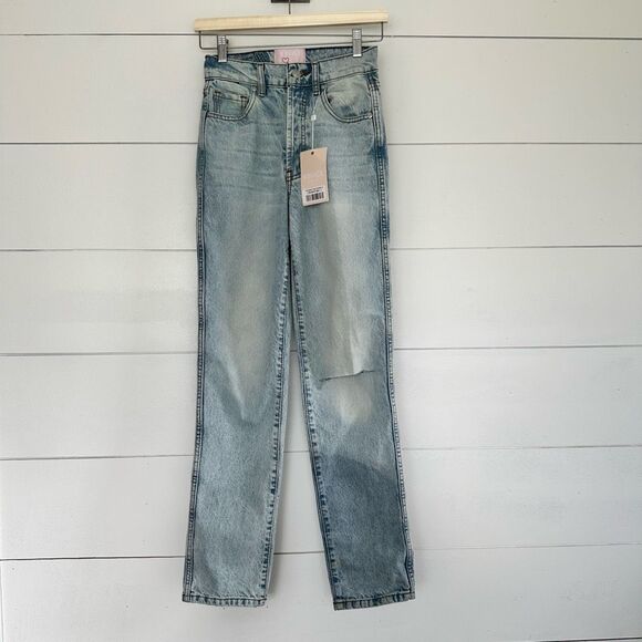 Revice Women’s 24 Ex Boyfriend Player One Wash Jeans NWT Butt Slit - Picture 1 of 10